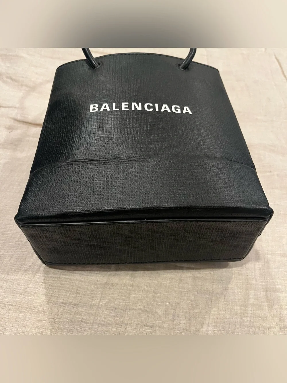 $1150 Balenciaga by Demna Logo Crossbody Mini Tote Bag